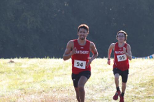 Students racing on course